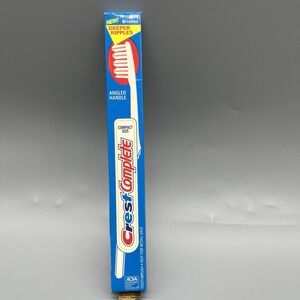 VINTAGE 1993 CREST COMPLETE TOOTHBRUSH‎ Pink Deeper Ripples Angled Compact NIB